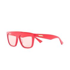 Brand New Without Case Or Box. 100% Authentic Guaranteed. Luxury Red Sunglasses With Gradient Lenses, Designer Red Tinted Sunglasses, Luxury Red Tinted Sunglasses, Luxury Red Square Frame Sunglasses, Modern Red Rectangular Sunglasses, Classic Red Rectangular Sunglasses, Black Gold Sunglasses, New Bottega, Grey Sunglasses