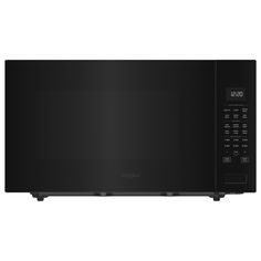 a black microwave oven with the door open