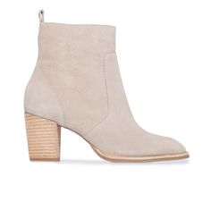 This ultimate go-to bootie, offered in four classic hues of butter-soft suede, features a pointed toe and casual heel, making it the perfect match for any outfit. Ankle Bootie Suede upper and Ultrasuede lining Rubber Sole Cushioned Footbed Made in Brazil Fits True to Size Zipper Closure Spring Suede Boots With Stacked Heel, Suede Boots With Stacked Heel For Spring, Chic Beige Heeled Boots With Suede Lining, Chic Ankle Heeled Boots With Heel Pull Tab, Chic Heeled Ankle Boots With Pull Tab, Chic Ankle Boots With Heel Pull Tab, High Ankle Suede Booties With Stacked Heel, Spring Suede Heeled Boots With Suede Lining, Chic Suede Boots Medium Width