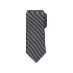 For the well-dressed man. Add an extra element of style to your dress apparel with this men's Bespoke striped skinny tie. Striped pattern Narrow width complements slim, modern dress apparel Imported 2.75-inch width Spot clean Polyester Size: One Size. Color: Black. Gender: male. Age Group: adult. Fitted Pinstripe Ties For Business, Striped Ties For Workwear, Modern Suit And Tie Accessories For Business, Striped Suit And Tie Accessories For Work, Modern Fitted Suit And Tie Accessories For Business, Fitted Striped Ties For Black Tie Events, Formal Striped Fitted Suit And Tie Accessories, Modern Fitted Black Suit And Tie Accessories, Elegant Business Ties With Vertical Stripes