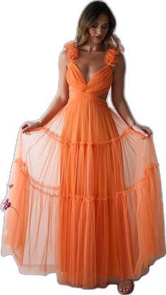 Spring Dress With Tulle And Ruffled Straps, Sheer Tulle Maxi Dress For Prom Season, Flowy Prom Dress With Ruffled Straps, Backless Ruffled Maxi Dress For Prom, Spring Prom Tiered Maxi Dress, Sheer Tulle Floor-length Maxi Dress, Flowy Dress With Ruffled Straps For Prom, Backless Maxi Dress With Ruffles For Prom, Spring Tulle Maxi Dress With Ruffles