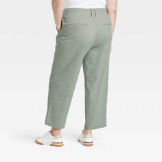 Elevate your everyday wardrobe with these High-Rise Straight Ankle Chino Pants from A New Day™. Tailored in a straight-leg silhouette, these ankle chino pants are crafted from soft, stretch twill fabric. They're designed with a fly button and zipper closure for a snug fit, while side slash pockets add space for small essentials. Pair them with anything from blouses to basic tees to tailored shirts for a variety of casual-chic outfits. A New Day™: Style that goes wherever you do. Mid-rise Chinos For Spring Workwear, Spring Mid-rise Chinos For Work, Everyday Ankle-length Chinos For Spring, Spring Casual Chinos For Work, Spring Casual Workwear Chinos, Spring Ankle-length Chinos For Everyday, Cotton Straight Capris For Workwear, Cotton Capris For Workwear In Straight Style, Casual Spring Workwear Chinos