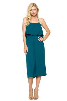 Annabelle Womens Halter Tube Top Wide Leg Midi Jumpsuit Coral Blue Small J8003 *** Click image for more details.(It is Amazon affiliate link) #JumpsuitsForWomen Midi Jumpsuit, Women Halter, Coral Blue, Everyday Essentials, Tube Top, Wordpress Theme, Special Offer, Statement Pieces