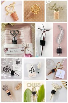 many different types of items are shown in this collage with the words love written on them