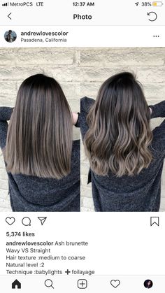 Hair Inspo Balayage, Color Balayage Hair, Ash Brown Hair Balayage, Balayage Straight, Balayage Straight Hair, Brown Straight Hair, Black Hair Balayage