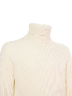 Long sleeve turtleneck, ribbed design. Cream color. Slim Fit. Composition: 100% Virgin Wool. Made in Italy Classic White Ribbed Turtleneck, White Ribbed Fitted Turtleneck, Casual Ribbed Cashmere Turtleneck, Classic Turtleneck With Ribbed Collar For Spring, Classic Ribbed Collar Turtleneck For Spring, Classic Spring Turtleneck With Ribbed Collar, Ribbed Cashmere Turtleneck Top, Classic Ribbed Turtleneck For Spring, Classic Ribbed Turtleneck For Workwear