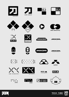 the logos for various brands are shown in black and white, including one that has an arrow