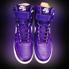 Ds. Og Box. Both Straps Nike Purple Leather Basketball Shoes, Purple High-top Nike Air Force 1, Shoes Nike Air Force, Nike Air Force 1 High, Cute Nike Outfits, Air Force 1 High, Shoes Nike Air, Cute Nike, Cute Nikes