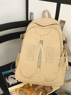 BagForLove - Preppy Classic Backpack with Bag Charm - Perfect for School and More! Product Description Color Khaki Strap Type Adjustable Composition 100% Nylon Pattern Type Letter Bag Size Medium Material Polyamide Closure Type Zipper Type Classic Backpack Size Chart INCH CM Handle Height Strap Length Bag Height Bag Width Bag Length 3.1 inch 43.3 inch 16.9 inch 5.9 inch 12.6 inch Handle Height Strap Length Bag Height Bag Width Bag Length 8 cm 110 cm 43 cm 15 cm 32 cm Details Pictures Similar Pro Beige Shoulder Bag With Zipper For Back To School, Functional Beige Bag For Students, Beige Shoulder Bag With Zipper Closure, Trendy School Tote Backpack, Trendy Tote Backpack With Zipper Pocket, Trendy Backpack With Zipper Pocket And Tote Shape, Trendy Tote-style Backpack For School, Beige Bags With Zipper Closure For Back To School, Beige Back To School Bags With Zipper Pocket