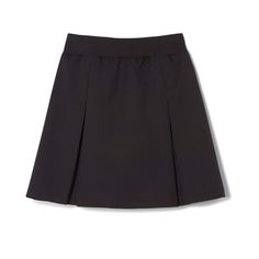 Because school days are so much more than just sitting in class. This kick pleated skort is made to move, from moisture-wicking fabric. It comes with built-in shorts, so you can hit a cartwheel if you like. A bow on the stretchy waistband adds the finishing touch. School Uniform Pleated Skort, School Uniform Style Skort For Workwear, Pleated School Uniform Skort, Fitted Tennis Skirt For School Uniform, Solid Color Short Tennis Skirt For School, Solid Pleated Tennis Skirt For School, Black Pleated Skort For School, Pleated Tennis Skirt For School, Black Casual Pleated Skort