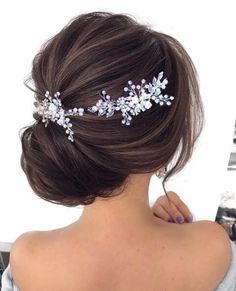 "Beautiful bridal hair accessory for your wedding day! Made from elegant crystals and pearls. Hair comb is about 4\" long and 1\" wide. Hair piece is about 9\" long and 1\" wide. This wedding hair piece is soft and flexible and can be worn at the side or back of your hair and can be shaped to suit any hairstyle. High quality guaranteed by GlamourBrideUSA! SHIPPING: Standard Shipping: 4-6 business days Priority mail Shipping: 2-3 business days" Elegant Updos, Beautiful Bridal Hair, Crystal Wedding Jewelry, Crystal Hair Accessories, Bridal Hair Updo, Bridal Hair Piece, Floral Accessories Hair, Hair Accessories Pearl, Crystal Hair Comb