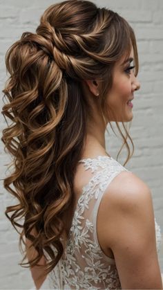 Long Up Do Hairstyles, Romantic Half Up Wedding Hair, Hairstyles For 2023, Κούρεμα Bob, Down Wedding Hairstyles, Half Up Half Down Wedding, Wedding Hair Up, Bridal Hair Inspiration