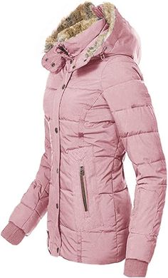 Stay warm and stylish with this Women's Pink Faux Fur Hooded Puffer Parka Overcoat, perfect for cold winter days. This overcoat is made with high-quality down insulation, a faux fur hood, and a water-repellent outer layer to keep you protected from the elements. Experience comfort and superior protection from the great outdoors. Imported 90% Duckdown 10% Polyester Button closure Hand wash/ Dry clean Brand Size Dress Bust Waist Hip XS 0-2 31-32.5'' 23-24'' 31-34" S 4--6 33-35'' 25-26'' 35-37" M 8--10 35-36'' 27-28'' 38-39" L 12--14 38-40'' 29-31'' 40-42" XL 14-16 40-42'' 33.5-36'' 44-46" 2XL 18-20 42-44'' 37-40'' 47-50" Puffer Parka, Winter Knit Hats, Pink Faux Fur, Boot Accessories, Fur Hood, Winter Days, Winter Day, Winter Knits