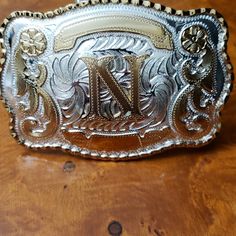 Accessories | Belt Buckle | Poshmark Letter N, Silver Man, Silver And Gold, Western Style, Belt Buckle, Western Fashion, Belt Buckles, Belts