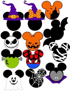 mickey mouse and friends halloween cut outs