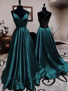 Contact+us:+lisamony@outlook.com Please+left+message+what+color+you+need+when+you+order+it.Besides+the+picture+color,+you+can+also+choose+any+color+you+want. Elegant+V+Neck+Spaghetti+Straps+A-line+Dark+Green+Prom+Dresses Processing+time:+12-21+business+days Shipping+Time:+3-5+business+day... Junior Prom Dresses Tight, Homecoming Dresses Tight Long, Tight Prom Dress, 22th Birthday, Moh Dress, Prom Dress Inspo, Junior Prom, Stunning Prom Dresses, Vintage Prom