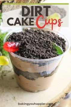 dirt cake cups are an easy dessert recipe for kids to make and use in the kitchen