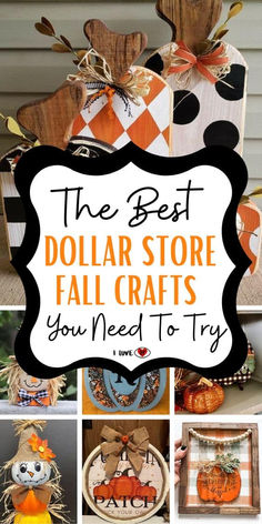 the best dollar store fall crafts you need to try for this year's sale