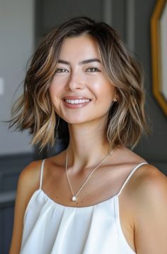 Shoulder-Length-Shatter-Bob-with-Side-Part.webp (317×481) Side Swept Bob, Bob With Side Part, Mid Length Bob, Hair Ideas For Women, Shoulder Haircut, Mid Length Bobs, Blonde Hair Goals, Haircut For Women