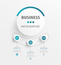 business info graphics with circles and arrows