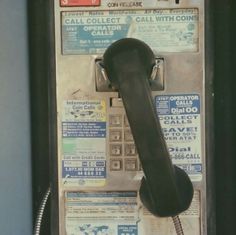 an old fashioned phone is on display for people to see