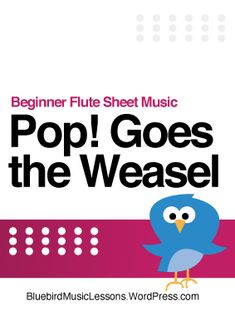 pop goes the weasel beginner flute sheet music