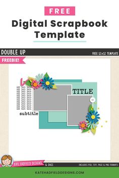 the free digital scrapbook template