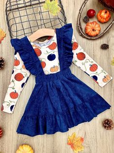 Pinafore Skirt, Fall School, Matching Costumes, Overall Skirt, Pumpkin Patches, Suspender Skirt, Velvet Skirt, Pumpkin Print, Good Enough