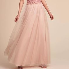 Brand New Bhldn Jenny Yoo Louise Tulle Skirt Size 6 Color Blush Dreamy, Floor-Skimming Tulle Is A Great Base For An Original Bridesmaid Look. By Jenny Yoo A Bhldn Exclusive Back Zip With Hook-And-Eye Closure Tulle; Polyester Lining Professionally Clean Brand New In Original Packaging; Never Worn; Never Altered Dimensions: 48”L Bridesmaid Maxi Skirt, Jenny Yoo Bridal, Bridesmaid Look, Jenny Yoo Collection, Pink Maxi Skirt, Tulle Maxi Skirt, Bridal Skirts, Wedding Skirt, Bohemian Skirt