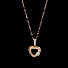 The heart necklace is crafted in 18k solid rose gold and set with 12 earth-mined round diamonds with an average carat weight of 0.04 carats. Everlasting Love, Rose Gold Diamonds, Delicate Necklace, 18k Rose Gold, Heart Necklace, Round Diamonds, Gold Diamond, Rose Gold, Pendant