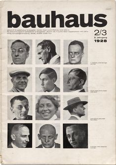 an old magazine cover with many men's heads