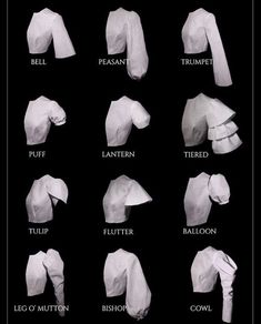 the different types of sleeves and how they are used to make them look like shirts