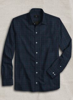 Make mornings a little easier with our Plaid Corduroy Shirt. 
 
 Leaning towards casual but capable of taking on a more laid-back day at the office, the shirt is crafted in cotton, giving a textured character to the navy check. Relaxed custom fit with good room for movement creating a comfortable and relaxed silhouette. 
 Made according to your measurements for the special you. 
 
 Pamper yourself, get this shirt made exclusively for you now! Grey Tweed Suit, Green Velvet Jacket, Herringbone Tweed Jacket, White Linen Suit, Peaky Blinders Suit, Royal Blue Suit, Blue Chinos, Herringbone Tweed, Beautiful Suit