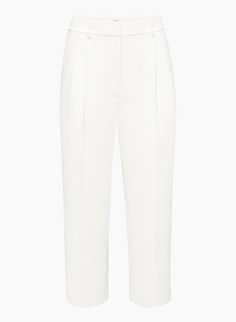 THE EFFORTLESS PANT™ CROPPED | Aritzia Effortless Pant, Japanese Crepe, Crepe Trousers, Knife Pleats, Aritzia Pants, High Rise Pants, Crepe Fabric, Leggings Fashion, Black Tie