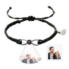 Magnetic photo projection bracelets are a fun and fashionable way to personalize your look. Not only do these items look sleek and stylish on their own, but they look fantastic after having your photo on. Coming with a delicate heart-shaped magnetic that shows mutual attraction when getting closer. These couples bracelets are symbolizing the eternal love and friendship between lovers or friends. This matching heart bracelet for couples comes with an adjustable band that allows wearers to create Matching Heart Bracelet, Projection Bracelets, Bracelet For Couples, Mutual Attraction, Photo Projection Bracelet, Woven Heart, Couples Bracelets, Bff Jewelry, Bracelet Couple