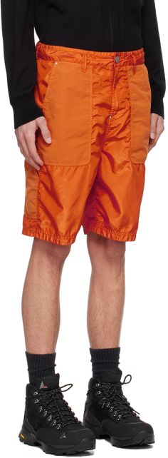 Polyester taffeta shorts. Moleskin trim and studs throughout. · Belt loops · Four-pocket styling · Zip-fly · Detachable felted logo patch at outseam · Patch pocket at outseam · Logo-engraved silver-tone hardware Supplier color: Orange Supplier code: 8015L1932 Spring Nylon Shorts With Side Pockets, Summer Nylon Cargo Shorts With Pockets, Relaxed Fit Nylon Cargo Shorts With Pockets, Relaxed Fit Nylon Cargo Shorts, Summer Utility Nylon Shorts, Utility Nylon Shorts For Summer, Summer Nylon Cargo Shorts With Side Pockets, Nylon Bottoms With Belt Loops For Summer, Utility Nylon Shorts With Pockets