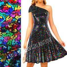 New Rainbow Multiple Color Sequin One Shoulder Fit And Flare Dress. Poly Spandex Material. Boho Western Hippie Coastal Farmhouse French Vintage Victorian Y2k Pearlcore Anthropologie Beach Professional Madwell Lace Christmas Whbm 90's Travel Yellowstone Office Holiday Resort Summer New Years Bonnaroo Luxury Shabby Chic Aesthetic Minimalist Girly Rustic Club Weekend Hiking Classy Stagecoach Maximalist Friends And Lovers Preppy Date Night Vibe Tropical Preppy Cruise Gypsy Spell Flirty Winter Wedding Anthropologie Formal Revolve Gift Reformation Casual Dress Coachella Trendy Valentine Festival Love And Lemons Free People Faux Fur Urban Sexy Cottagecore Modern Pride Bachelorette Contemporary Spr Fitted Multicolor Midi Dress For Party Season, Multicolor A-line Party Dress, Multicolor Stretch One Shoulder Dress, Stretch A-line Party Dresses, Multicolor A-line Mini Dress For Party, Multicolor A-line Party Mini Dress, Multicolor Fitted Party Dress, Fitted Multicolor Party Dress, Fitted Sequin Dress For Costume Party In Spring