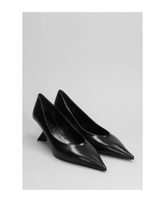 Black Leather Heels With Pointed Toe, Black Kitten Heels With Pointed Toe And Leather Sole, Black Pointed Toe Kitten Heels With Padded Heel, Luxury Black Closed Toe Kitten Heels, Black Patent Leather Pointed Toe Heels, Avant Garde Dresses, Sheer Fabrics, Black Pumps, Luxury Retail