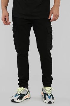 Kyle Cargo Pants - Black, Mens Pants | Fashion Nova Slim Cargo Pants, Black Pants Men, Mens Pants Fashion, Fit Ideas, Streetwear Men Outfits, Shop Mens Clothing, Mens Activewear, Pants Black, Lightweight Jacket