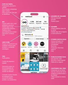 Biografia del perfil de Instagram Feed De Instagram Ideas Negocios, Marketing En Instagram, Marketing Instagram Posts, Marketing Digital Social Media, Ideas Para Instagram, Instagram Marketing Tips, Community Manager, Instagram Design, Marketing Design