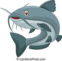 cartoon fish jumping out of the water with its mouth wide open and teeth hanging out