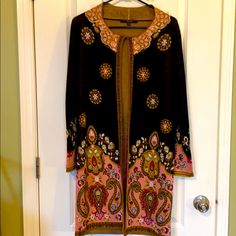 Beautiful Paisley Print Cardigan. New Without Tags. Never Worn. Fitted Elegant Cardigan With Floral Print, Elegant Fitted Cardigan With Floral Print, Duster Cardigan, Printed Cardigan, Paisley Print, Sweaters & Cardigans, Cardigans, Paisley, Sweaters For Women