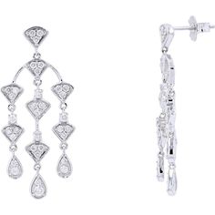 Engage in the essence of elegance with our Sparkling 14K White Gold 1 Carat Diamond Chandelier Earrings. Crafted to exude sophistication and glamour, these earrings are a breathtaking addition to any jewelry collection. The main attraction of these chandelier earrings is the dazzling diamond centerpiece, boasting a total weight of 1 Carat.Each diamond is meticulously set in lustrous 14K white gold, creating a captivating sparkle that catches every eye.As you wear these earrings, you'll feel the weight of their luxury, drawing admiration with every movement. Whether you're attending a gala event or adding a touch of refinement to your everyday look, these chandelier earrings are the perfect statement piece. Elevate your style and showcase your impeccable taste with these exquisite diamond e Elegant Hand Set Cluster Earrings For Formal Occasions, Elegant Formal Hand Set Cluster Earrings, Diamond Chandelier Earrings With Elegant Design For Anniversary, Classic Brilliant Cut Chandelier Earrings For Anniversary, Classic Brilliant Cut Chandelier Earrings For Formal Occasions, Classic Chandelier Earrings With Brilliant Cut For Formal Occasions, Elegant Hand Set Diamond Chandelier Earrings, Elegant White Gold Drop Chandelier Earrings, Classic Hand Set Dangle Diamond Earrings