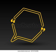 a yellow line frame on a black background