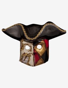 Carnival Bauta venetian papier mache for sale. 100% handcrafted in venice by venetian masters Papier Mache Mask, Venice Mask, Venice Carnival, Venetian Masks, Venetian Mask, Festival Captain Hat, 18th Century, Venice, Captain Hat