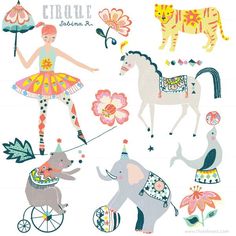 Personal Blog Design, Circus Illustration, Colour Illustration, Mosaic Birds, Circus Art, Paper Toy, Hand Logo, Circus Theme, Brochure Design Template