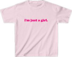 90s Slogan T-shirt In Pink, 90s Pink Letter Print Tops, Retro Pink Top With Funny Print, Trendy Pink Tops With Funny Text, Pink 90s Slogan Tops, Trendy Pink Top With Funny Text, 90s Style Pink Slogan Tops, 90s Pink Slogan Tops, 90s Inspired Pink Fitted T-shirt