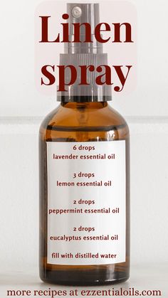 Linen Spray Essential Oils, Doterra Essential Oils Recipes, Perfume Recipes, Essential Oil Spray, Essential Oils Cleaning, Lavender Lemon