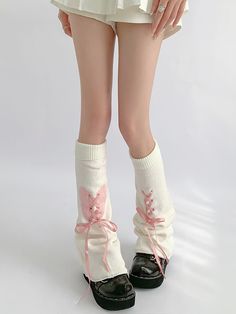 This price is for a pair of leg warmers only, others are not included.   	 		 			Size 			Free Size 		 		 			Full Length 			53 Cute Fitted Winter Bottoms, Cute Pink Leg Warmers For Spring, Cute Fitted Knee-high Socks For Fall, Cute Fitted Spring Legwear, Cute Fitted Legwear For Spring, Fitted Cute Legwear For Spring, Casual Stretch Pink Leg Warmers, White Footless Legwear For Spring, Pink Fitted Casual Leg Warmers