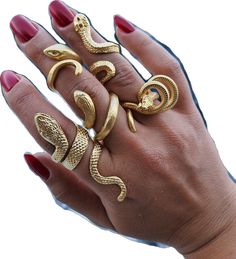 Adjustable Gold Metal Snake Ring, Adjustable Metal Snake Ring, Metal Snake Open Ring, Adjustable Gold Snake Ring, Handmade Gold Snake Ring, Unique Gold Snake-shaped Rings, Adjustable Gold Ring, Boho Rings Gold, Ring Wrap